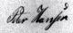 Peter Hansens underskrift 1860