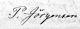 Peter Jørgensens underskrift 1880