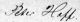 Peter Martin Hoff's underskrift 1880