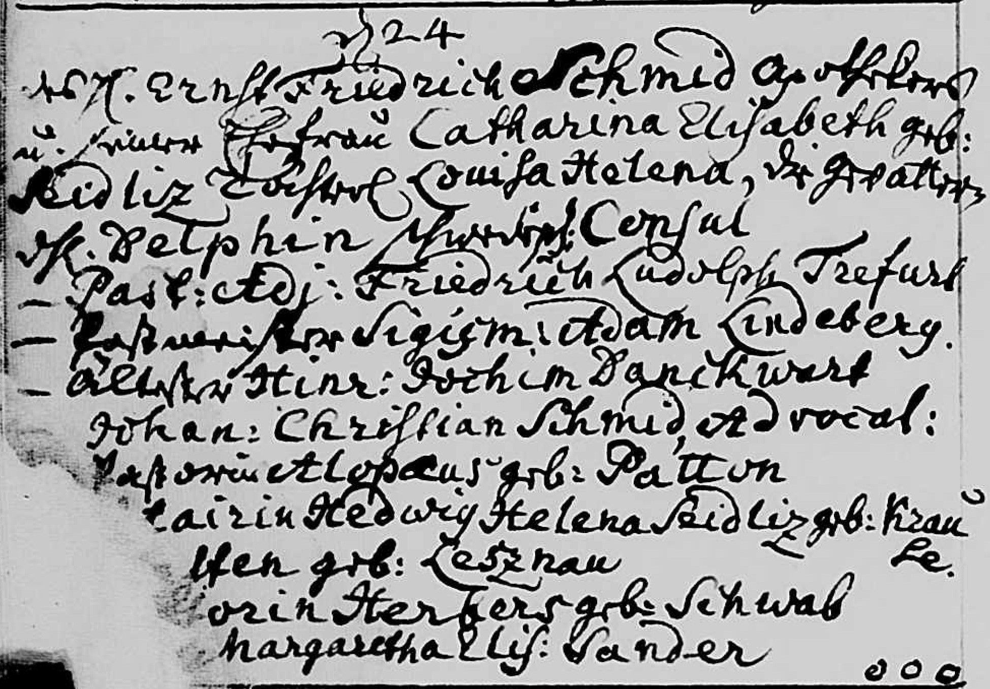 Louisa Helena Schmidts dåb i Narva 24. august 1774