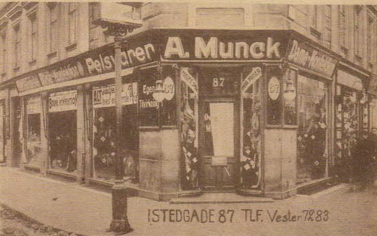 Agnus Munck's konfektionsforretning, Istedgade 87, København